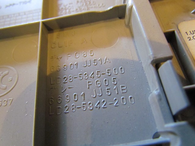 2008 Infiniti G37 Coupe LH Drivers Kick Fuse Panel 66901 JJ51A