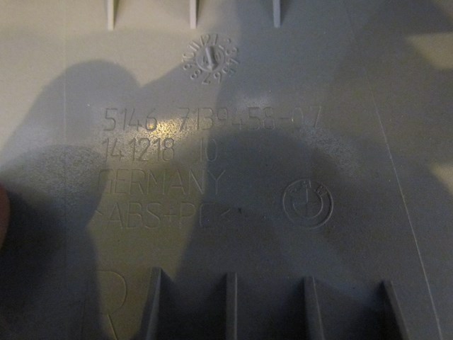 2007 BMW 335i Rear RH Passenger Seat Belt Cover 5146 7139458-07