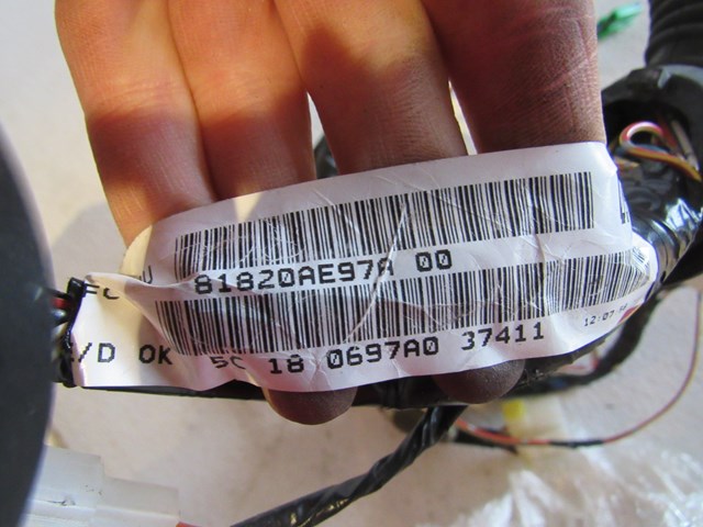 2005 Subaru Baja Front LH Drivers Door Wiring 81820AE97A