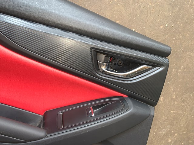 2022 Subaru WRX Premium Rear LH Door Panel RED & BLACK OEM
