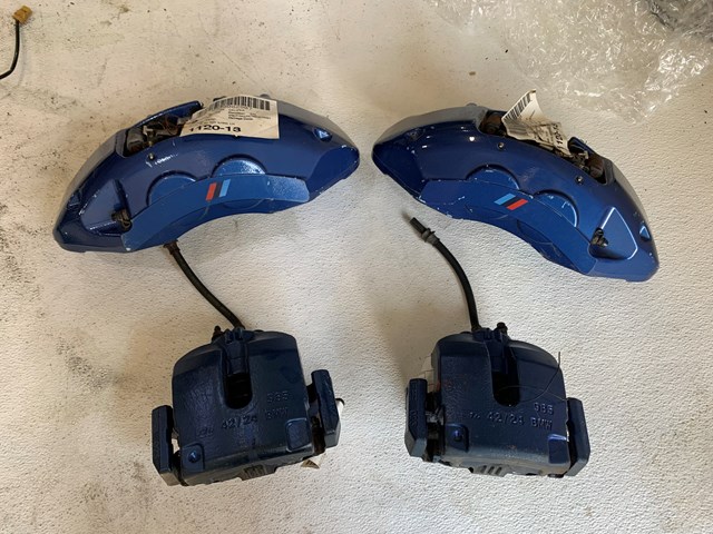 2010-2014 BMW X6M E72 M-SPORT BREMBO BRAKE CALIPER SET BLUE FRONT AND REAR OEM 5