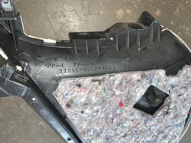 2001 Acura CL Center Console LH Driver Interior Trim Panel OEM 77296-S0kA-A020