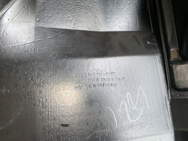 2001 Acura CL Rear RH Passenger Inner Fender Liner Splash Guard OEM 84601-S3M-A0