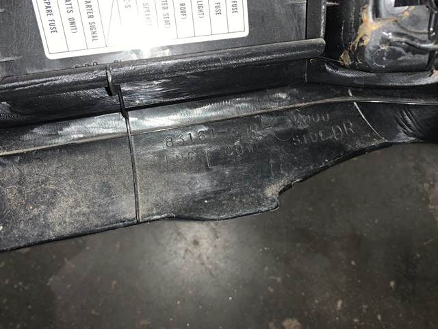 2000 Honda Prelude LH Driver Trim Panel Fuse Cover OEM 83161-S30-A000