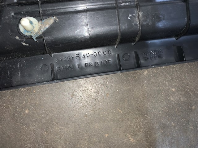 2000 Honda Prelude LH Driver Door Sill Scuff Plate OEM 84251-S30-0000