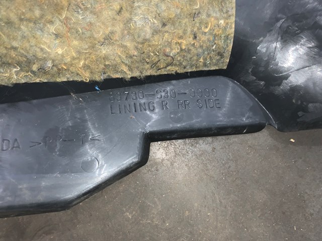 2000 Honda Prelude Rear RH Passenger Quarter Trim Panel OEM 83730-S30-0000