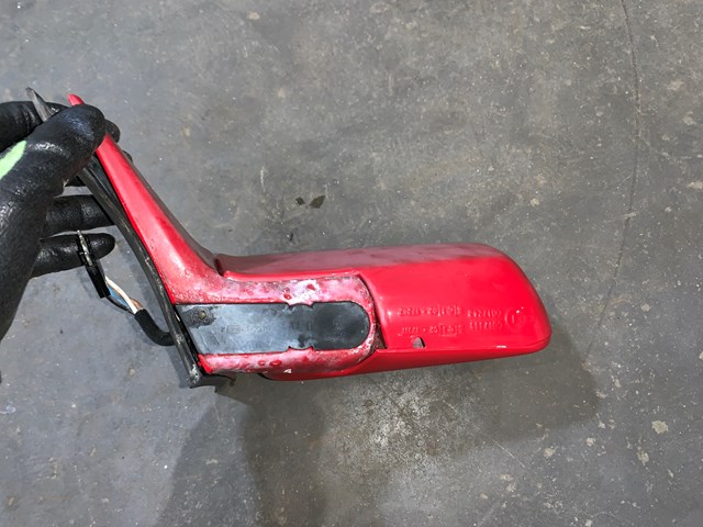 1987 BMW 325is E30 Coupe LH Driver Side View Mirror RED OEM