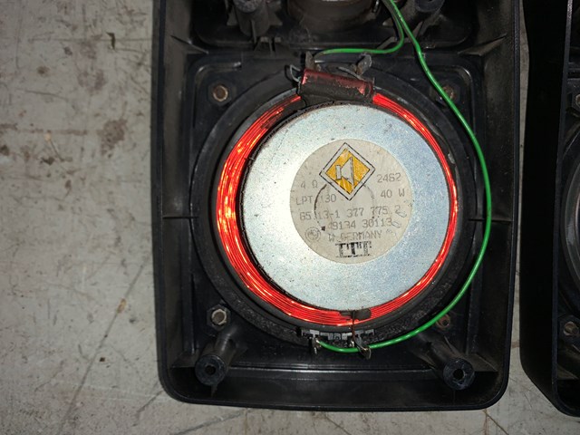 1987 BMW 325is E30 Coupe Rear Premium Speakers W/ Covers Black OEM 