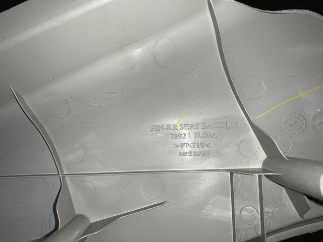 2009 Infiniti G37 Rear LH Driver Seat Panel Trim OEM 7992JL00A