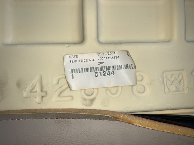2004 Lincoln Aviator Rear Third Row Leather Seat Bottom Tan/Beige OEM