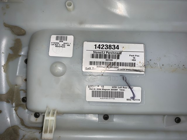 2004 Lincoln Aviator LH Driver Rear Door Panel OEM