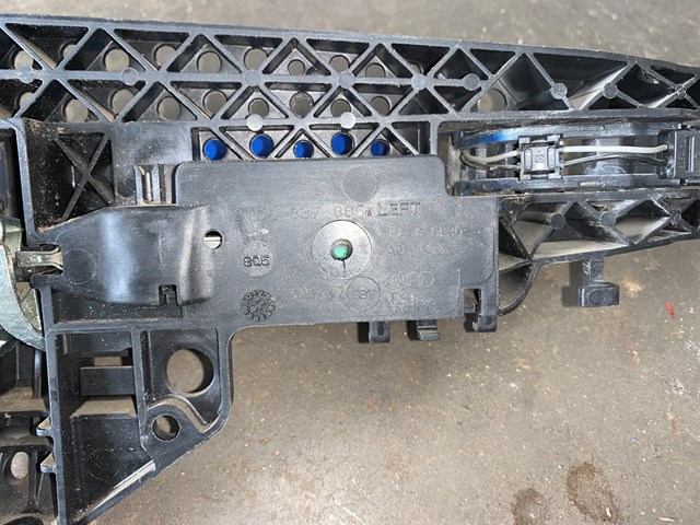 2010 Audi S4 Front LH Driver Exterior Door Handle Blue OEM 8T01837885