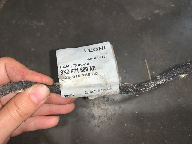 2009-2016 Audi A4 Allroad REAR RH Passenger Door Wiring OEM 8K0971688AE