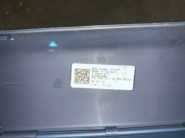 2012 Porsche Panamera Rear Electric Window Shade BLUE OEM 97055517702