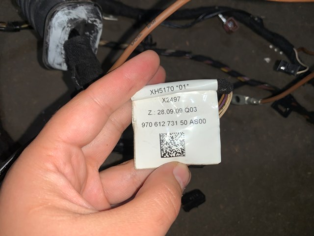 2012 Porsche Panamera Rear Tailgate Wiring Harness OEM 97061273150