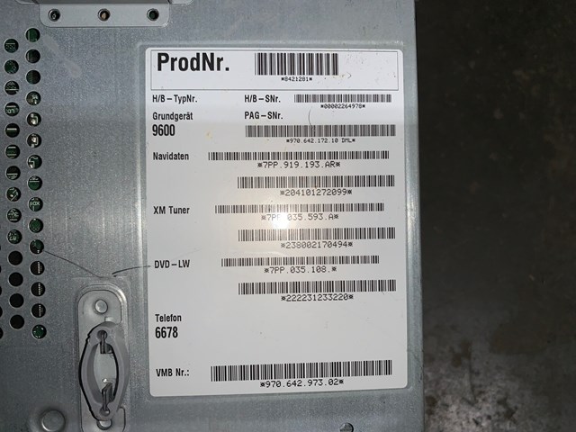 2012 Porsche Panamera Display Screen Navigation Radio OEM 97064297302