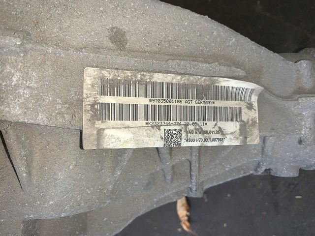 2012 Porsche Panamera 4.8L RWD Rear Differential OEM 97035001106