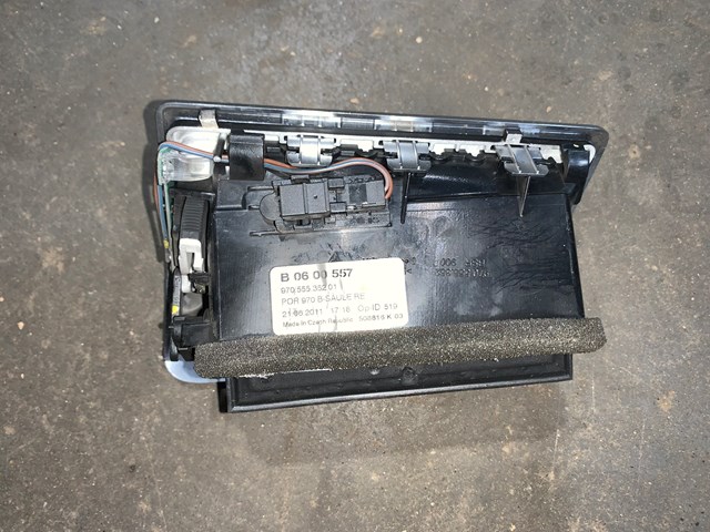 2012 Porsche Panamera Rear RH Passenger B Pillar Air Vent OEM 97055535201