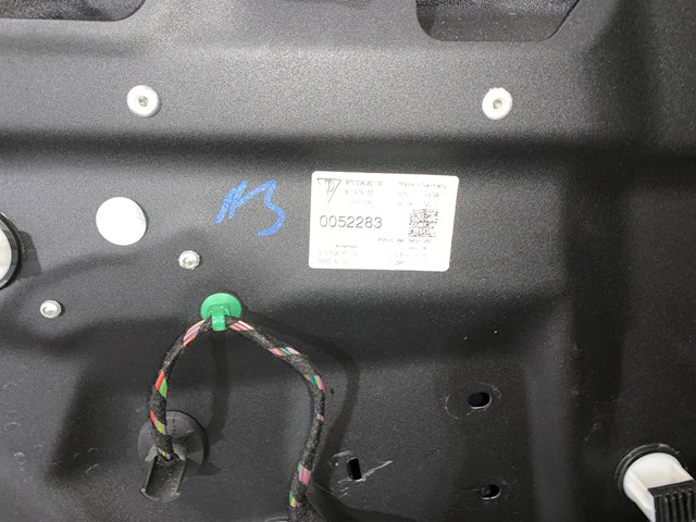 2012 Porsche Panamera Rear LH Driver Door Shell Assembly OEM Blue