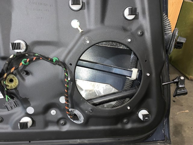 2012 Porsche Panamera Rear LH Driver Door Shell Assembly OEM Blue