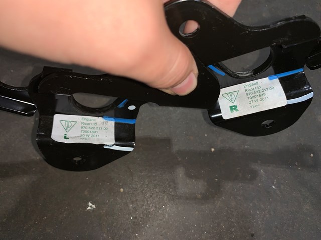 2012 Porsche Panamera Rear LH RH Seat Striker Brackets OEM