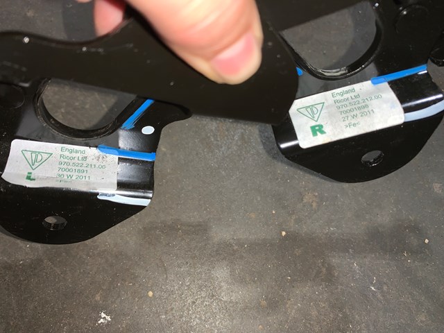 2012 Porsche Panamera Rear LH RH Seat Striker Brackets OEM