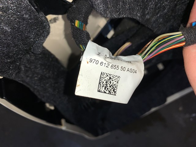 2012 Porsche Panamera Front LH Driver Door Panel Cream Yachting Blue OEM