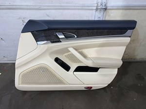 2012 Porsche Panamera Front RH Passenger Door Panel Cream Yachting Blue OEM