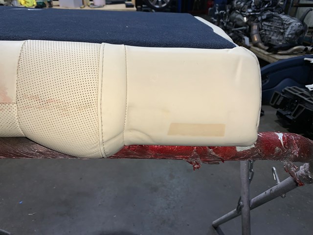 2012 Porsche Panamera Rear LH Driver Upper Seat Cushion Cream OEM