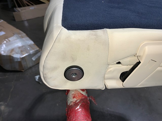 2012 Porsche Panamera Rear LH Driver Upper Seat Cushion Cream OEM