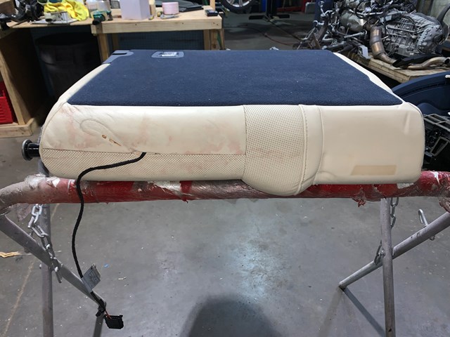 2012 Porsche Panamera Rear LH Driver Upper Seat Cushion Cream OEM