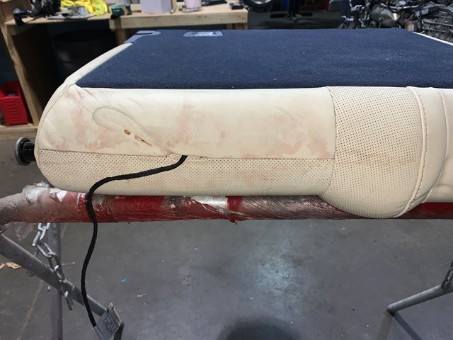 2012 Porsche Panamera Rear LH Driver Upper Seat Cushion Cream OEM