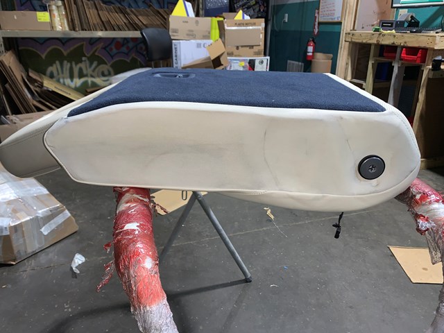 2012 Porsche Panamera Rear RH Passenger Upper Seat Cushion Cream OEM