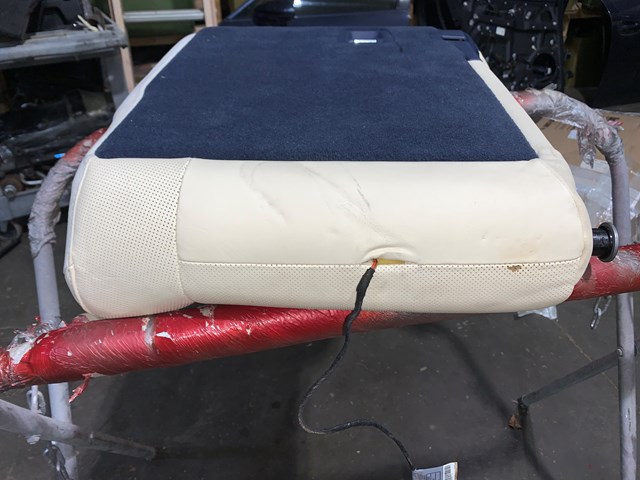 2012 Porsche Panamera Rear RH Passenger Upper Seat Cushion Cream OEM
