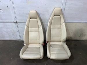 2012 Porsche Panamera Front LH RH Leather Seat Set Cream OEM (SEE DETAILS)