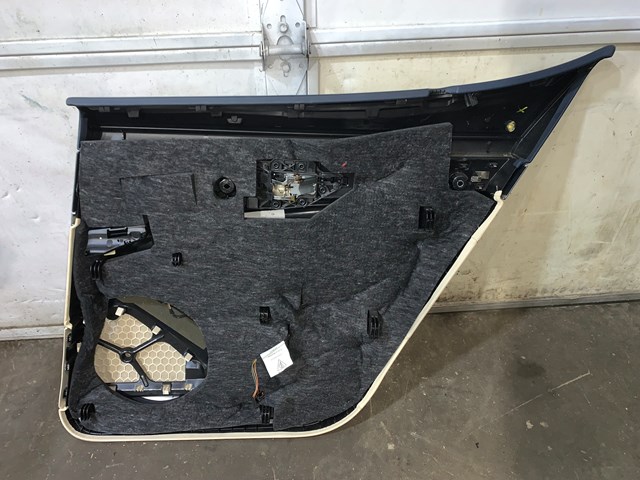 2012 Porsche Panamera Rear LH Driver Door Panel Cream Yachting Blue OEM