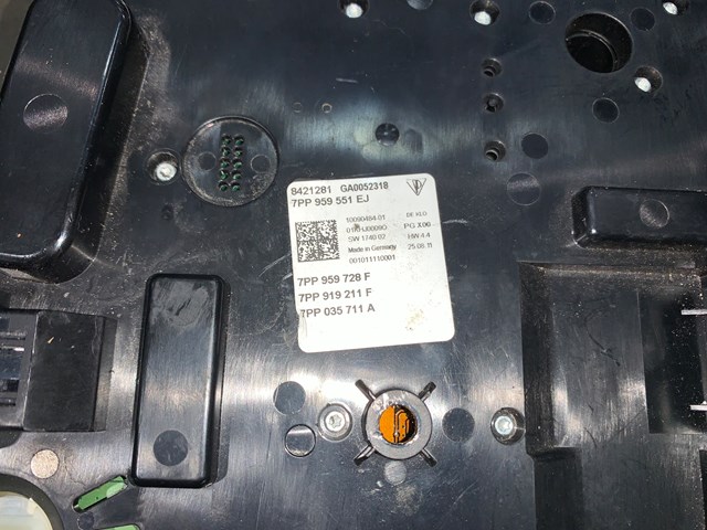 2012 Porsche Panamera Front Overhead Dome Light Controls OEM 7PP959551EJ