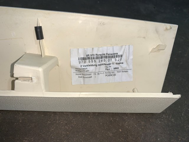 2012 Porsche Panamera Rear LH Driver Cargo Tailgate Trim Panel OEM 97055524501