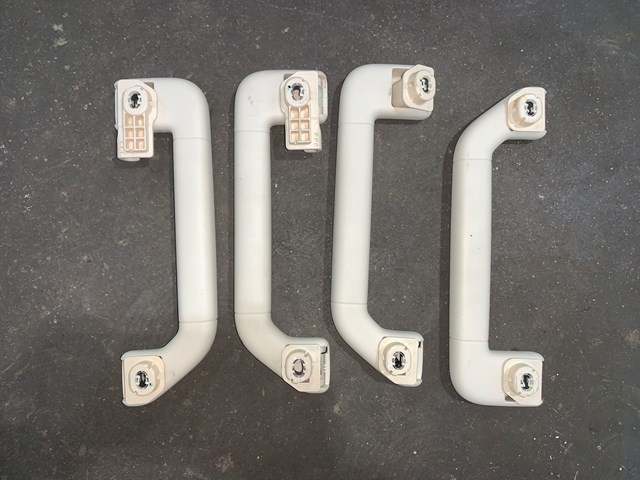 2012 Porsche Panamera Interior Grab Handle Set Cream OEM