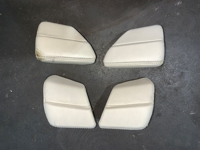 2012 Porsche Panamera Armrest Extension Cover Trim Set (4) Cream OEM