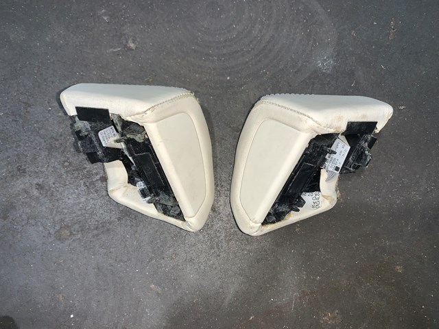 2012 Porsche Panamera Armrest Extension Cover Trim Set (4) Cream OEM