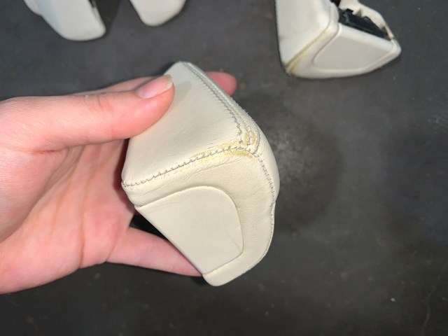 2012 Porsche Panamera Armrest Extension Cover Trim Set (4) Cream OEM