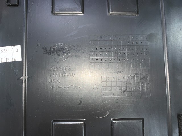 2014-2018 BMW X5 Trunk Battery Lid Cargo Cover OEM 7316453