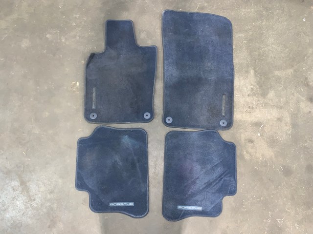 2012 Porsche Panamera Front & Rear Floor Mats Set Blue OEM