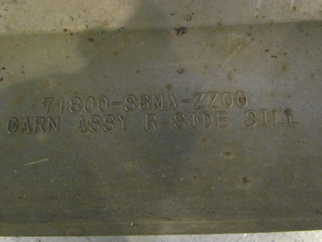 2004 Acura RSX RH Passenger Side Skirt Silver 71800-S6MA-7700