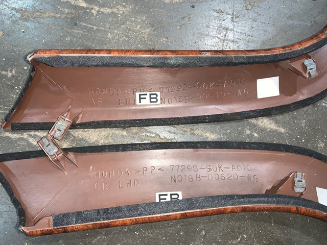 2000 Acura TL RH LH Wood Grain Center Console Trim Panel OEM