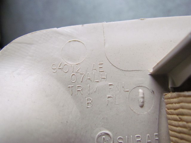 2003 Subaru Legacy Outback LH Drivers Upper B Pillar Trim 94012 AE07A