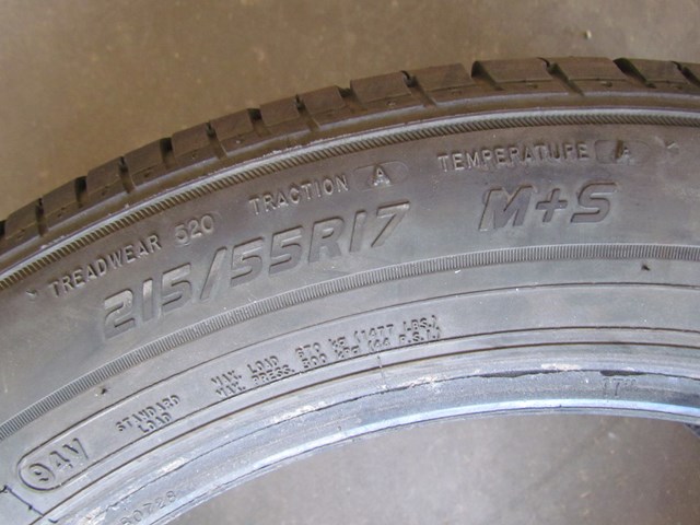 Cooper CS4 Touring 215/55R17 Tire 8/32 Tread