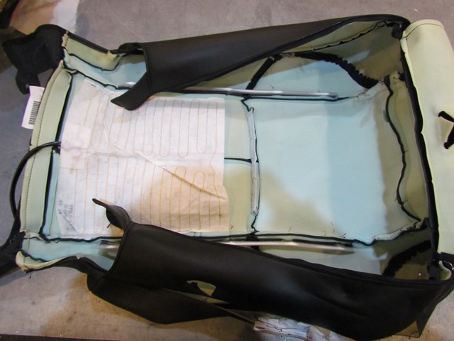 2006 Infiniti G35 Coupe Front RH Passenger Seat Back Skin Leather Black