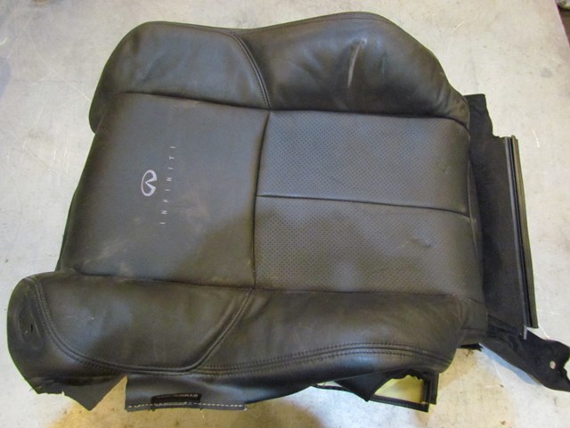 2006 Infiniti G35 Coupe Front RH Passenger Seat Back Skin Leather Black